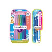 Pack Paper Mate Flair Candy Pop X 6 + 2 Inkjoy Gel